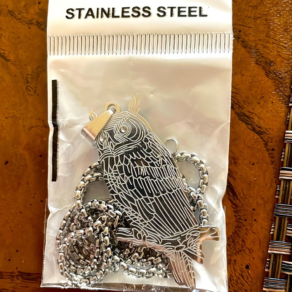 Stainless Steel Owl Necklace
